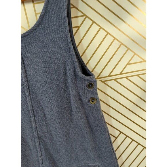 Roxy GIRL'S Blue Romper Sleeveless Pockets Textured Size 14 - Picture 4 of 8